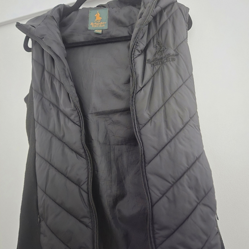 Polo  Black Quilted Vest